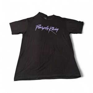 Prince 'PURPLE RAIN'  ‎  T-Shirt - Black - Size Med Band Tee Y2K